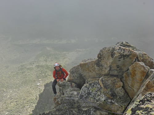 Olli am SE-Pfeiler des Bergseeschijen