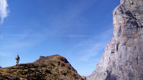 Olli kurz vor dem Grassen-Biwak