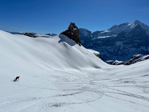 2023/03: Abfahrt vom Wildgärst durch das Wischbäächtal zur Schwarzwaldalp (CH/BE)