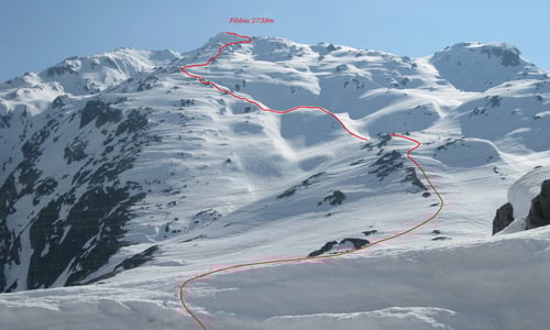 Unsere Aufstiegsspur zur Fibbia (2738m)