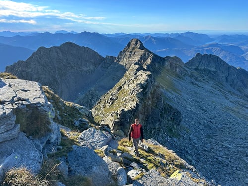 Aufstieg zum Cima dell’Uomo.