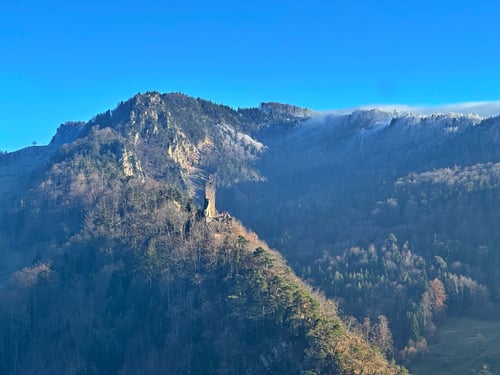2025/12: Burgruine Waldenburg mit Kletterparadies Gerstelflue (CH/BL)