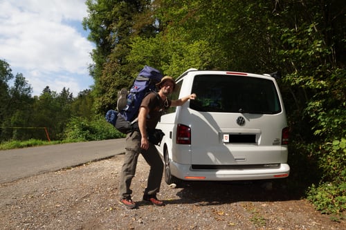 Voll beladen ging es los…