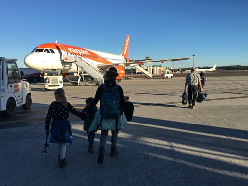 Der Flieger ist bereit zum Abflug... Bye bye