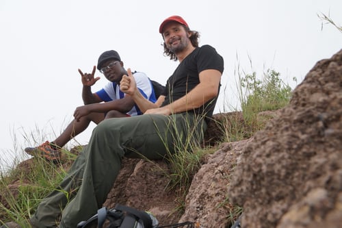 Auf dem Gipfel des  Pico d'Antonia. Mit seinen 1’394 Meter der höchste Berg der Kapverden. 