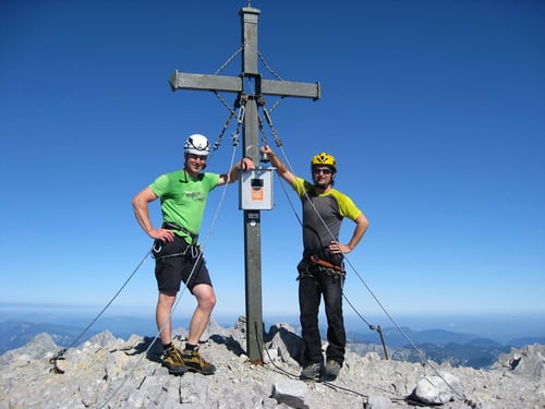 Beim Läuten der Ostwandglocke. Watzmann Südspitze 2712m