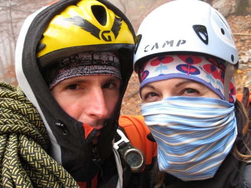 Bei guten Bedingungen kann jeder Klettern - die Motivation ist ungetrübt