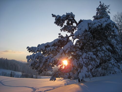 Abendstimmung auf dem Rückweg zum Nunninger Berg