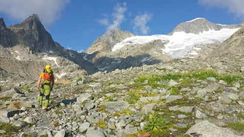 Auf dem Weg zum Tiefengletscher