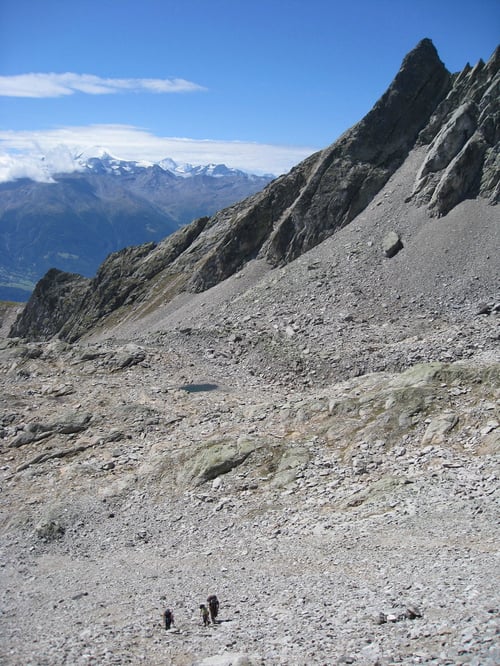 Auf dem Weg zum Einstieg der Gemsrittroute