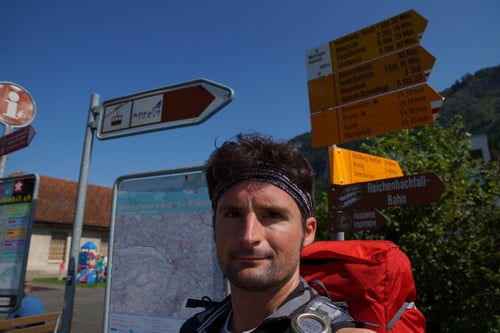 Am Ausgangsort Meiringen. Los geht’s!