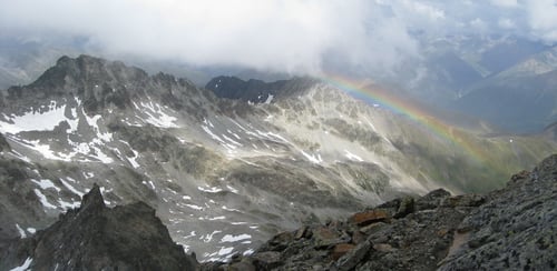 Aussicht vom Gipfel der Keschnadel (3386m)