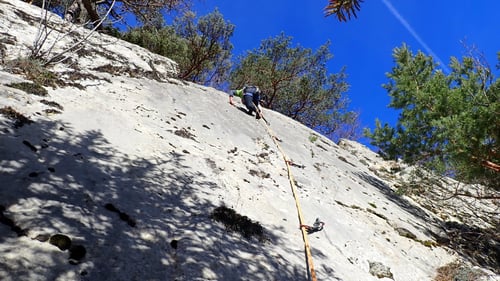 2020/03: Klettern an der blauen Platte des Gerstelgrates (CH/BL)