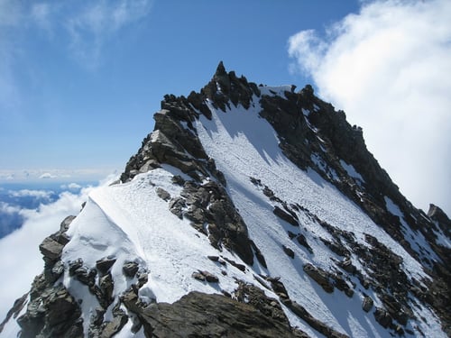 Fels und Eis. Ein super Grat!