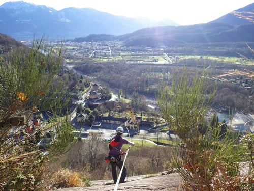 Die Aussicht beim Abseilen.