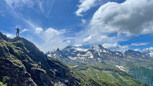 Dominik auf dem Weg zum Saflischpass.