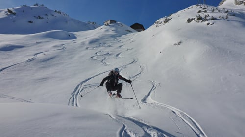 Das wohl coolste Foto des Tages. Aufgenommen bei der Abfahrt unterhalb von Rotenbalm.