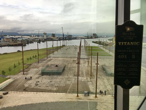 An diesem Platz wurde die Titanic erbaut.