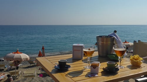 Am Strand von Finale.