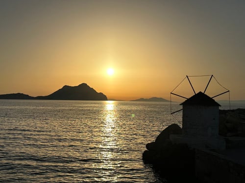 Sonnenuntergang in Egiáli.