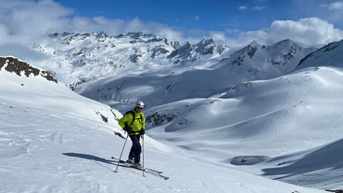 Abfahrt hinunter zur Vermigelhütte.