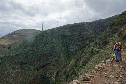 Der Weg führte uns hinauf zu den Windrädern von Juán Adalid.