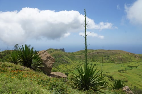 Blick auf den Vulkankrater Fundo Grandi.