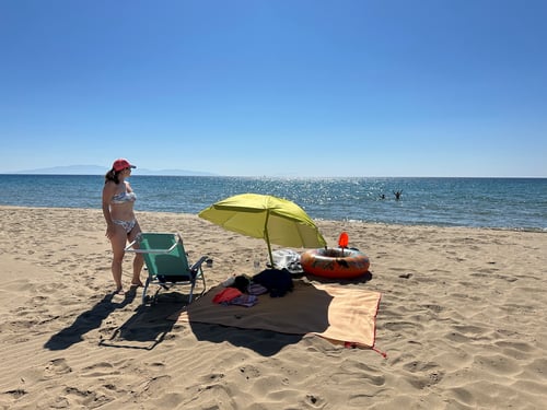 Am Strand von Psili Ammos.