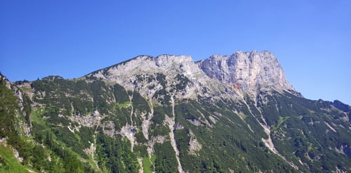 Blick zurück auf das Untersbergmassiv