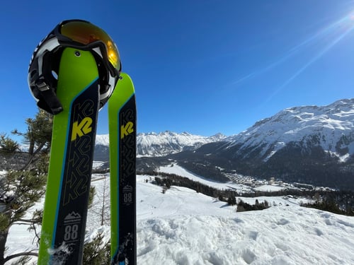 2021/02: Meine neuen Tourenski (K2 Wayback 88) das erste Mal im Einsatz (CH/GR)