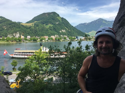 Blick vom Stand aus auf den Vierwaldstättersee