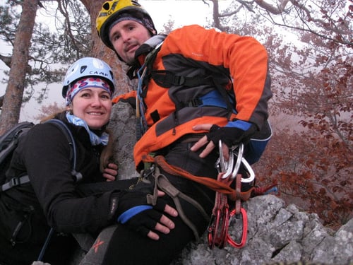 Das Ende der Arête war erreicht. Nun hies es schnell absteigen, die Dämerung setzte schon ein.