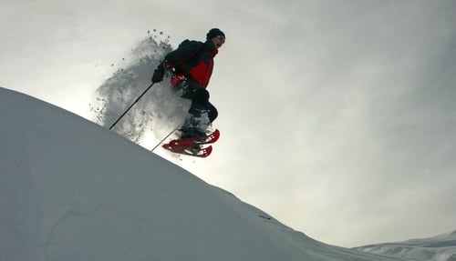 Schneeschuhen kann Spass machen!