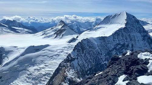 2020/09: Blick auf die Eigerjöcher und den Mönch