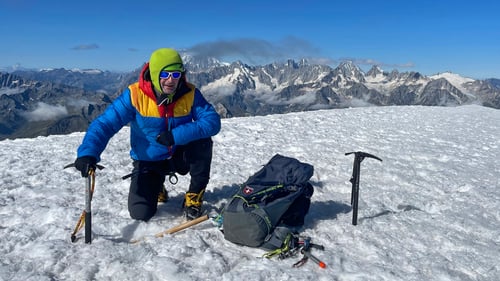 2021/09: Olli am Gipfel des 3'668m hohen Petit Combin (CH/VS)