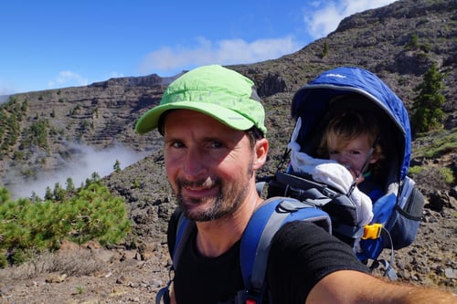 Ein Selfi am Etappenziel