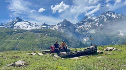 Kurze Rast oberhalb Fleschbode.