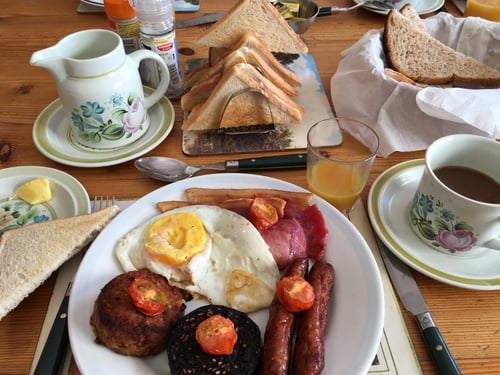 Das typische Irische Frühstück! Bestimmt nicht für jeden Magen.
