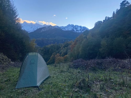 Biwakplatz mit Aussicht.