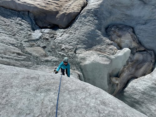 2024/07: Eisklettern auf dem Glacier de Moiry (CH/VS)