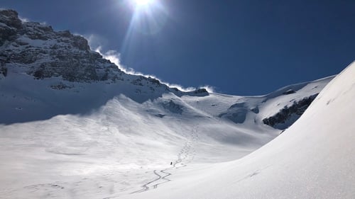 2021/03: Abfahrt vom Schilthorn ins Soustal (CH/BE)