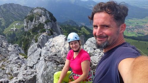 Auf dem Hauptgipfel der Kampenwand (1'669m)