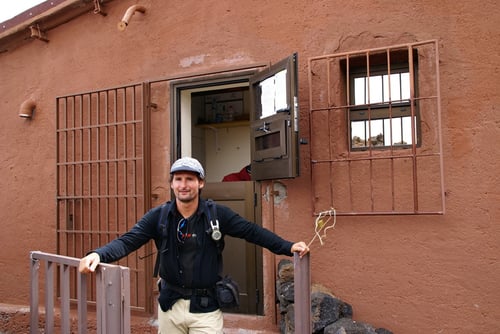 Olli am Checkpoint kurz vor dem Gipfelanstieg.