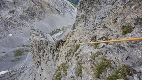 Ausgesetzte, alpine Kletterei :-)
