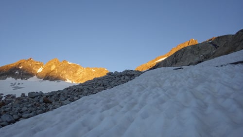 Der Diamant im Morgenschein.