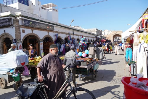 Turbulentes Treiben in Essaouira.