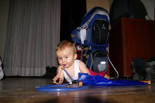 Auch Emilia hatte am Ende des Tages einen Saudurst!