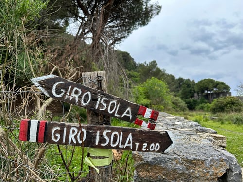 Die Wanderwege auf der Insel Palmaria sind gut ausgeschildert und ausgebaut.