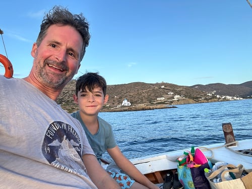 Rückfahrt nach Katápola mit dem Fischerboot.