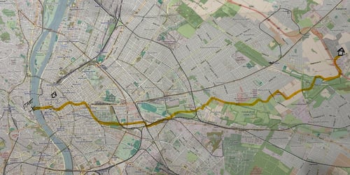 Etappe 01: Budapest – Nagytarcsa (25 km)